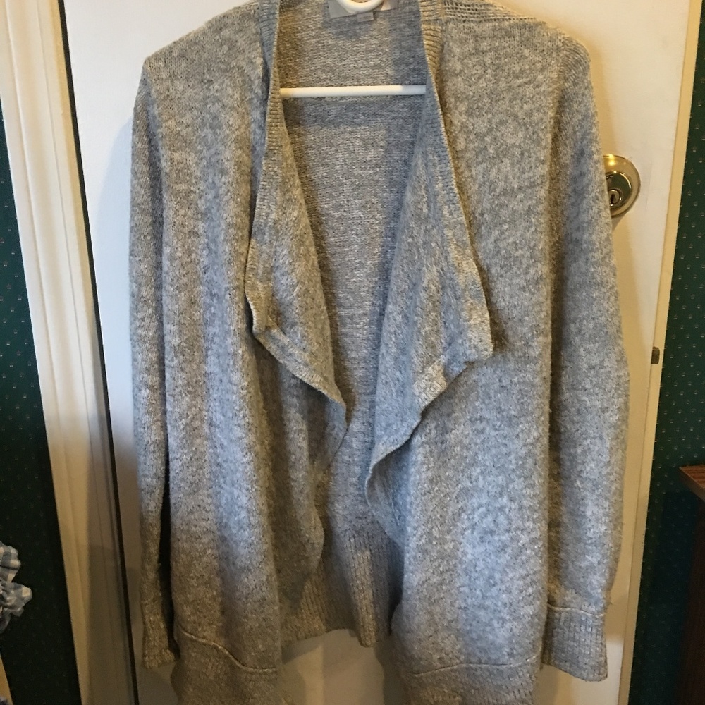 Thick gray sweater